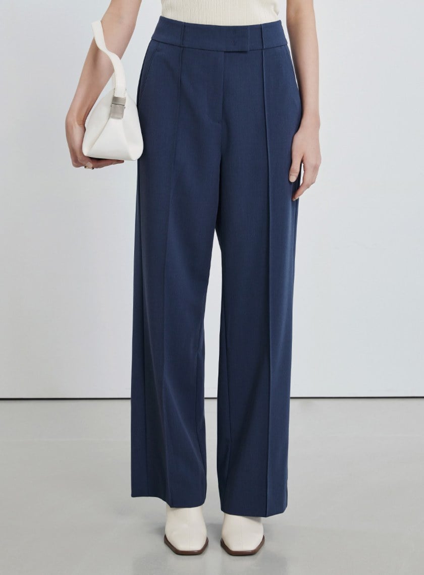 寬腰頭經典西裝寬褲